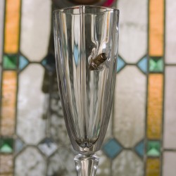 Kristall Sekt Glas mit Individueller Monogramm