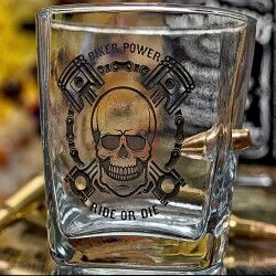 copy of KolbergGlas Whiskey Glass with engraving "Hunter"and free Name/Engraving