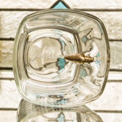 copy of KolbergGlas Rocks Glass with Real Bullet cal 308