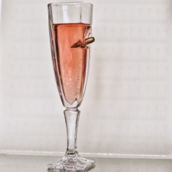 Kristall Sekt Glas mit Individueller Monogramm