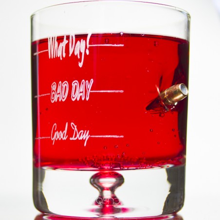 KolbergGlas Tumbler Whiskey Glass with engraving "Good Day-Bad Day-What Day"