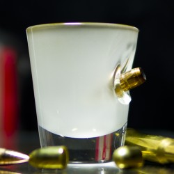 copy of KolbergGlas buletproof shot glasses embedded with real bullet