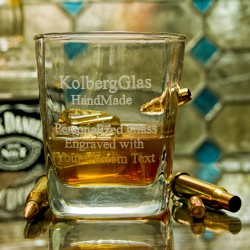 Whiskey Glass with Real cal.308 Bullet