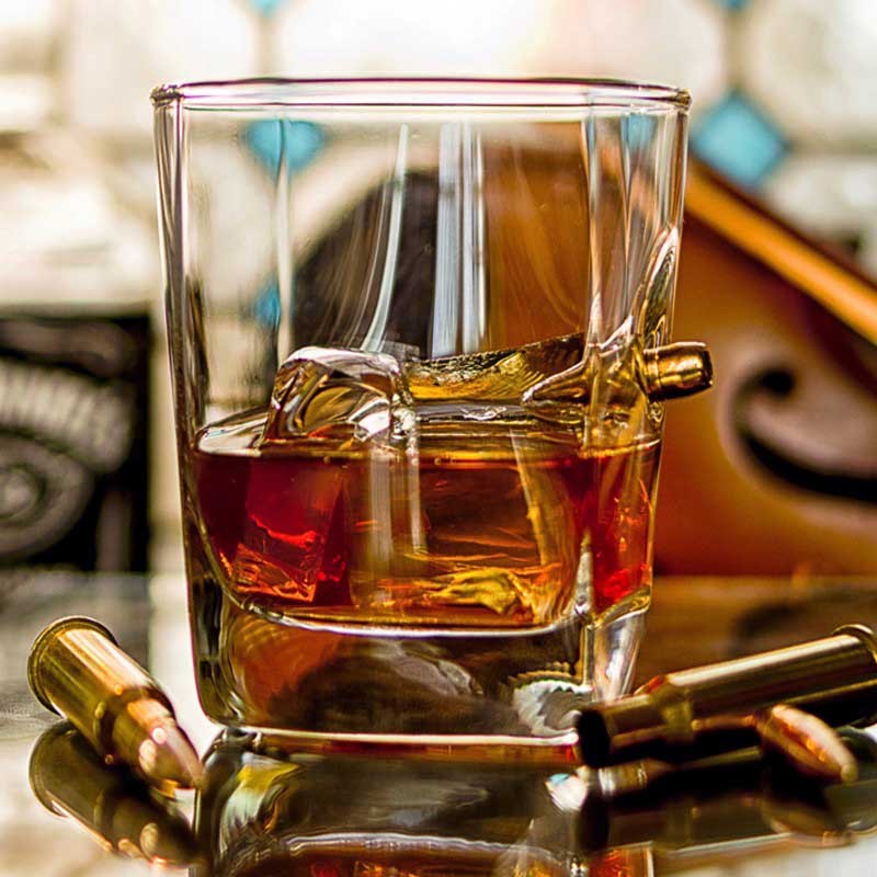 copy of Whiskey Glass with Real cal.308 Bullet