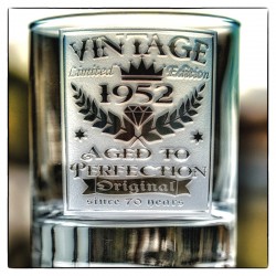 Jahrestag Geschenk für Männer . 3D Sandgraviertes WkiskyGlas