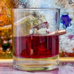 KolbergGlas Tumbler Whisky Glas mit realem Projektil cal.308