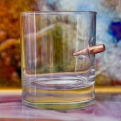 KolbergGlas Tumbler Whisky Glas mit realem Projektil cal.308