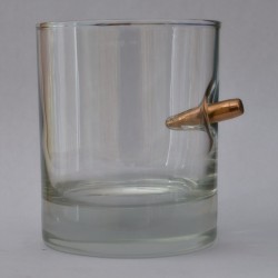 copy of KolbergGlas Rocks Glass with Real Bullet cal 308