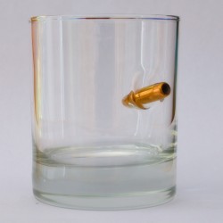copy of KolbergGlas Rocks Glass with Real Bullet cal 308