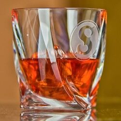 Edle Kristall Whiskygläser mit 3D Monogramm S – Special Gift for Him – Engraved Glass | KolbergGlas