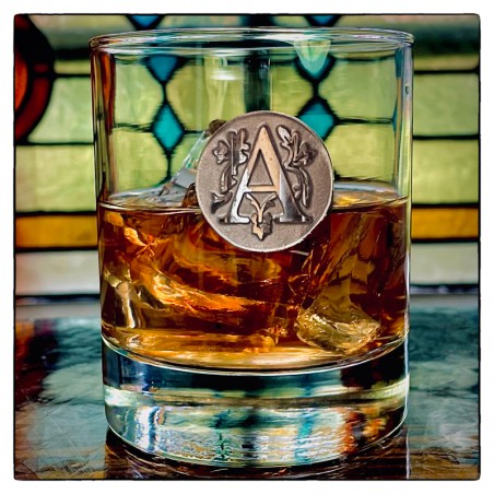 High quality personalized whiskey glasses with individual monogram