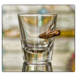 KolbergGlas buletproof shot glasses embedded with real bullet