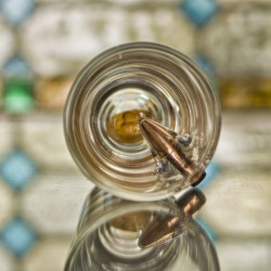 KolbergGlas buletproof shot glasses embedded with real bullet