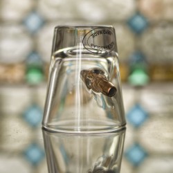 KolbergGlas buletproof shot glasses embedded with real bullet